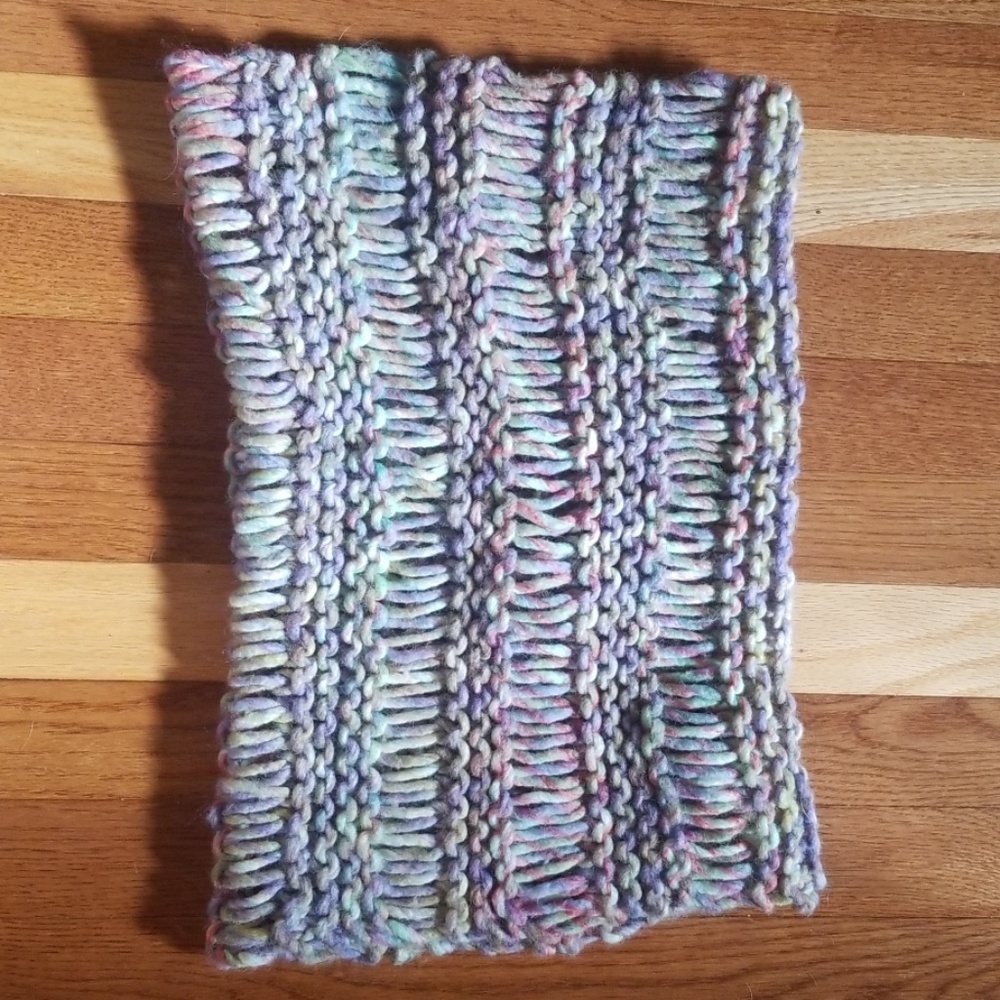 Cozy knit infinity scarf
